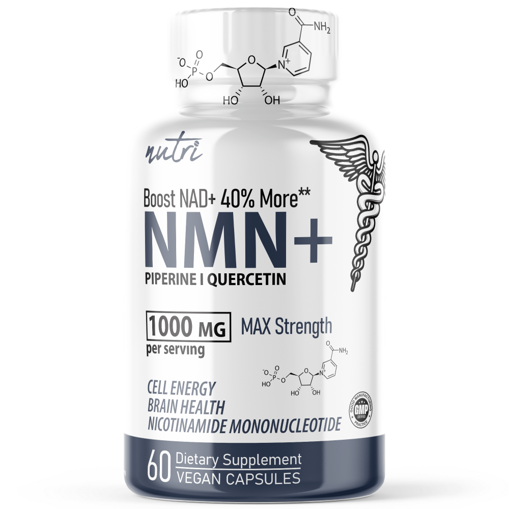 NMN+ 1000 mg (NMN + Quercetin & Piperine) MAX Strength 60ct