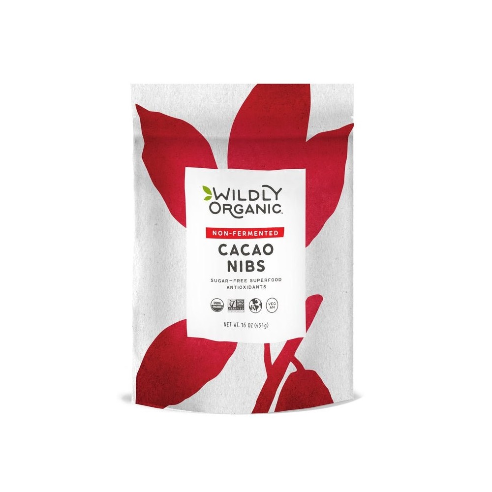 Cacao Nibs | Raw | Certified Organic | Non-Fermented | 16 oz | Case of 12