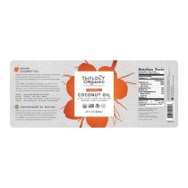 Coconut Oil, Refined Coconut Oil, Certified Organic, 28 fl. oz., Case of 6 (Expeller Pressed RBD)