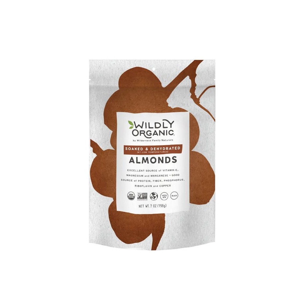 Nuts | Soaked & Dried | Certified Organic | Almonds | Californian | 7 oz.