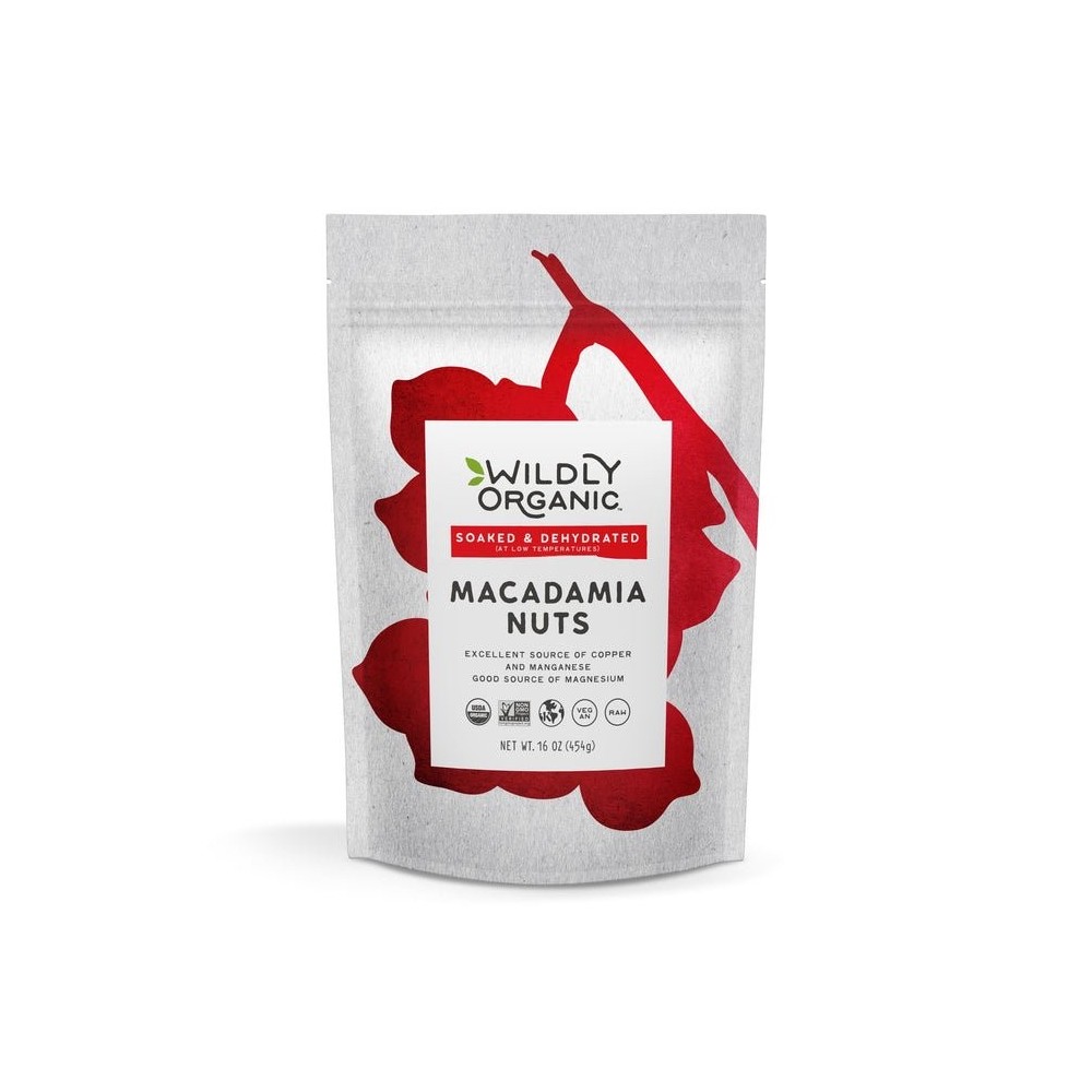 Nuts | Soaked & Dried | Certified Organic | Macadamia | 16 0Z