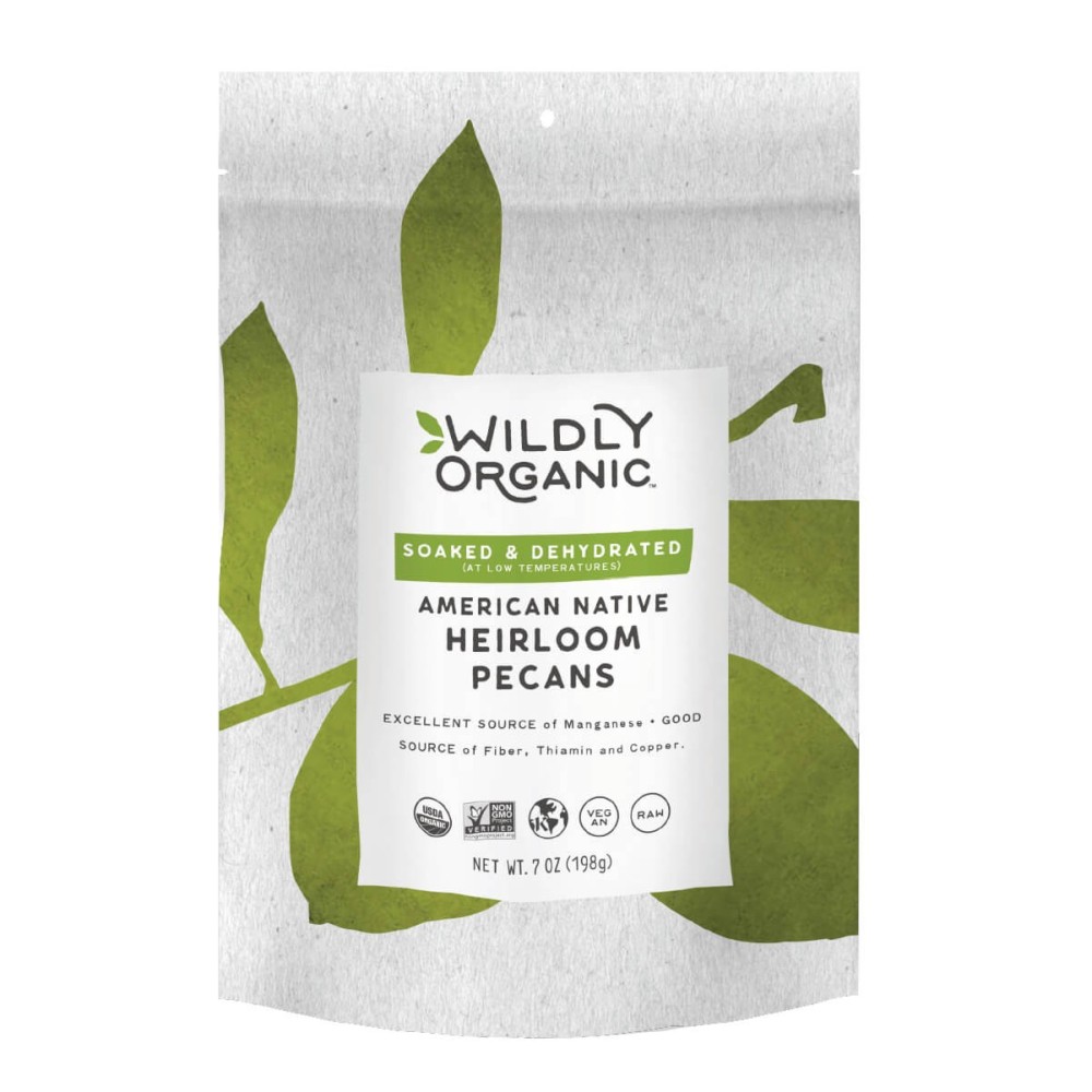 Nuts | Raw | Soaked & Dried | Certified Organic | Pecans | Native |  16 OZ