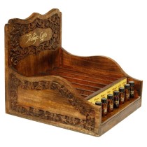 Prabhuji Display Rack - Attar Oil - Display Rack with Complete Line 0.1 oz (3 ml) and 0.2 oz (6 ml) - 56 Bottles