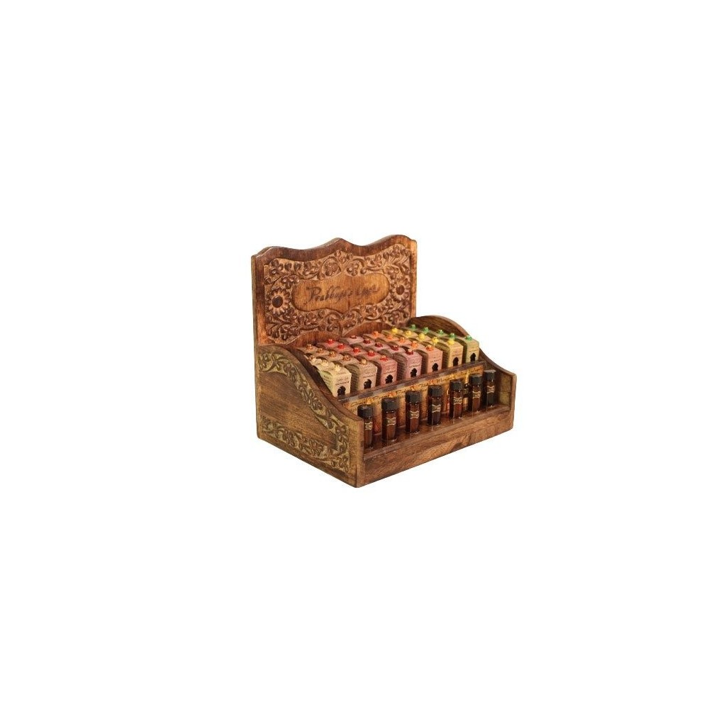 Prabhuji Display Rack - Attar Oil - Display Rack with Complete Line 0.2 oz (6 ml) - 35 Bottles Prabhuji Display Rack - Attar Oil - Display Rack with Complete Line 0.2 oz (6 ml) - 35 Bottles
