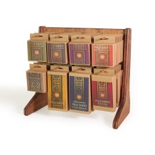 Prabhuji Display Rack - Smudging Incense - Display Rack with Palo Santo 8-Products Variety - 40 Packs
