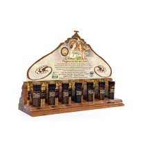 Prabhuji Display Rack - Attar Oil - Complete Line 0.5 oz (15 ml) - 21 Bottles - with Testers Set on a Rack