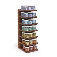 Prabhuji Wholesale Opening Bundle - Herbal Resin Incense - Display Rack with 7-Chakra Line 2.4 oz (68g) Jars - 42 Packs