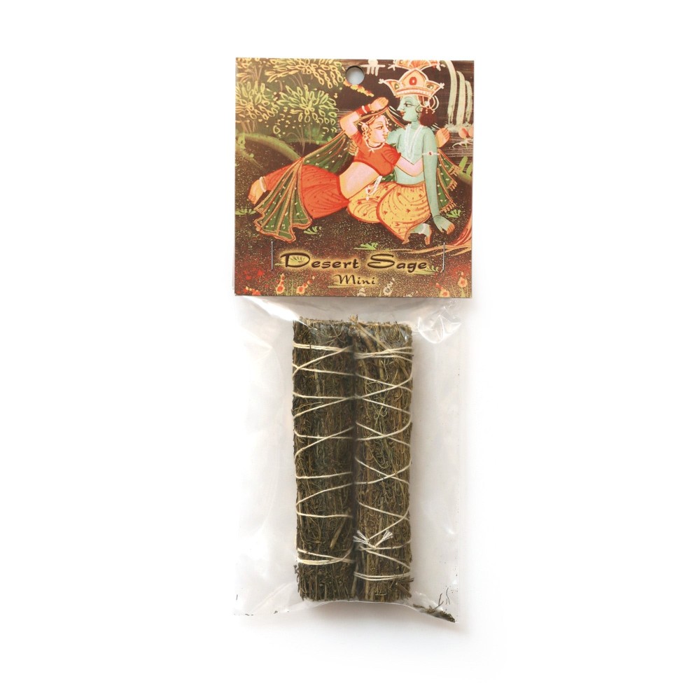 Prabhuji Desert Sage Smudge Stick- 2 Mini Bundles (4"-5")