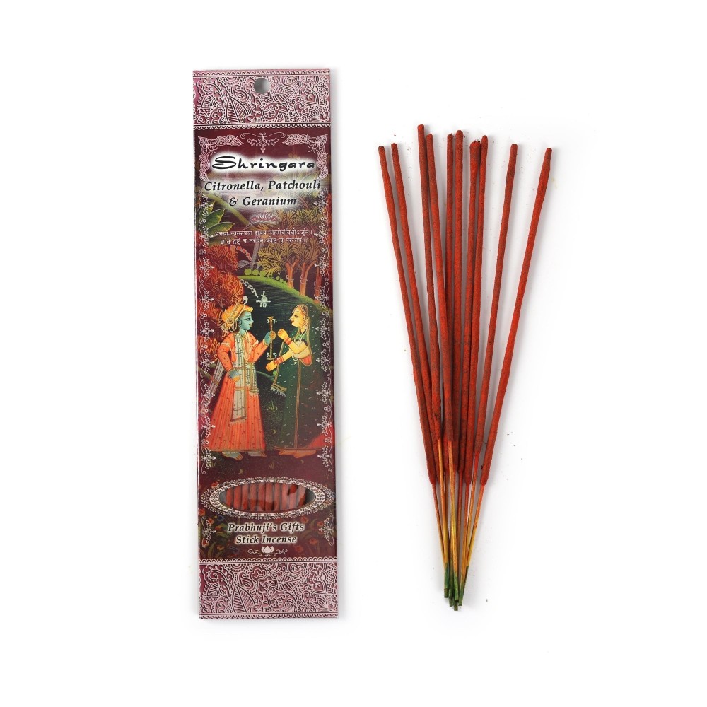 Prabhuji Incense Sticks Shringara - Citronella, Patchouli and Geranium