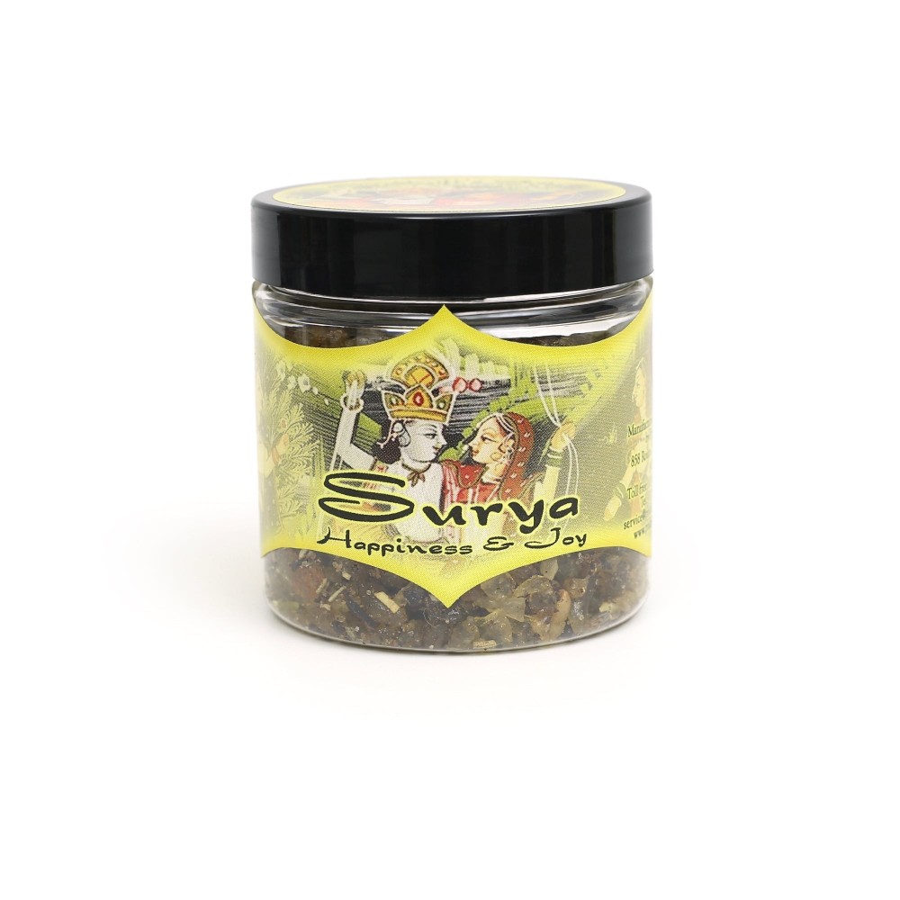 Prabhuji Resin Incense Surya - Happiness and Joy - 2.4oz jar