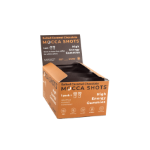 Mocca Shots High Energy Gummies with Caffeine Salted Caramel box