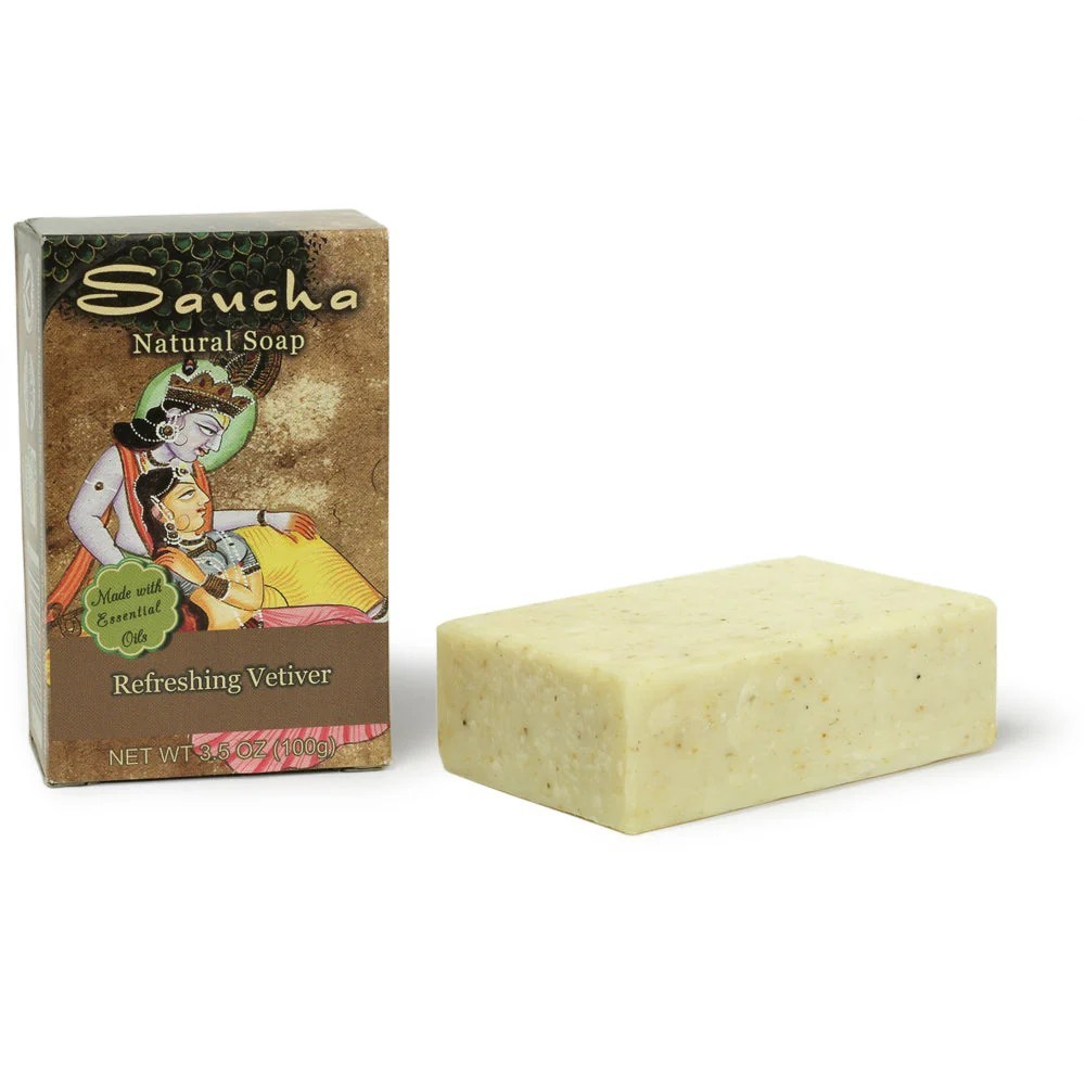 Prabhuji Soap Bar Saucha - Natural Refreshing Vetiver - 3.5 oz (100g)