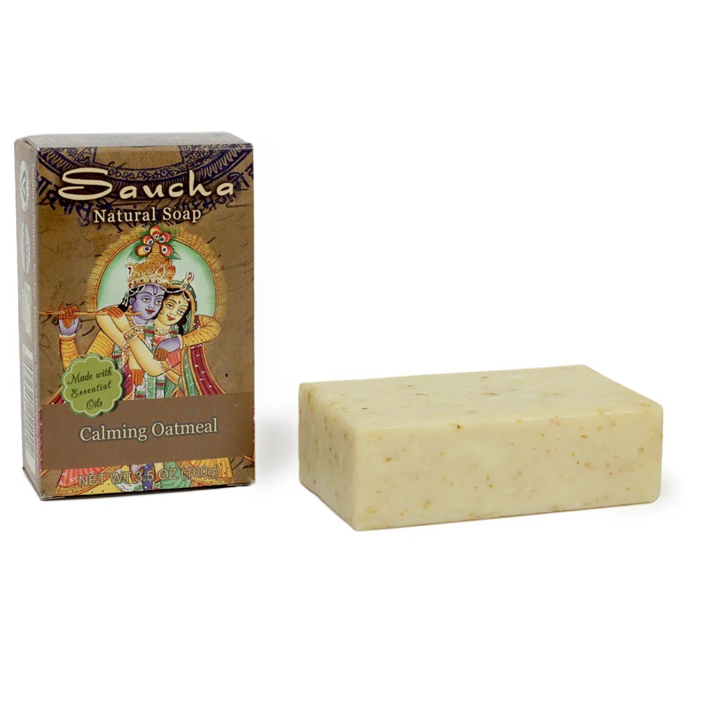 Prabhuji Soap Bar Saucha - Natural Calming Oatmeal - 3.5 oz (100g)
