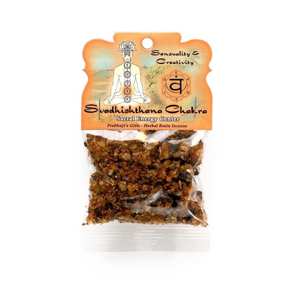 Prabhuji Resin Incense Sacral Chakra Svadhishtana - Sensuality and Creativity - 1.2oz bag Prabhuji Resin Incense Sacral Chakra Svadhishtana - Sensuality and Creativity - 1.2oz bag