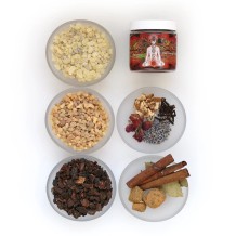 Muladhara Chakra Resin Incense Jar (2.4oz) - Grounding and Inner Peace - Wholesale and Retail by Prabhuji's Gifts