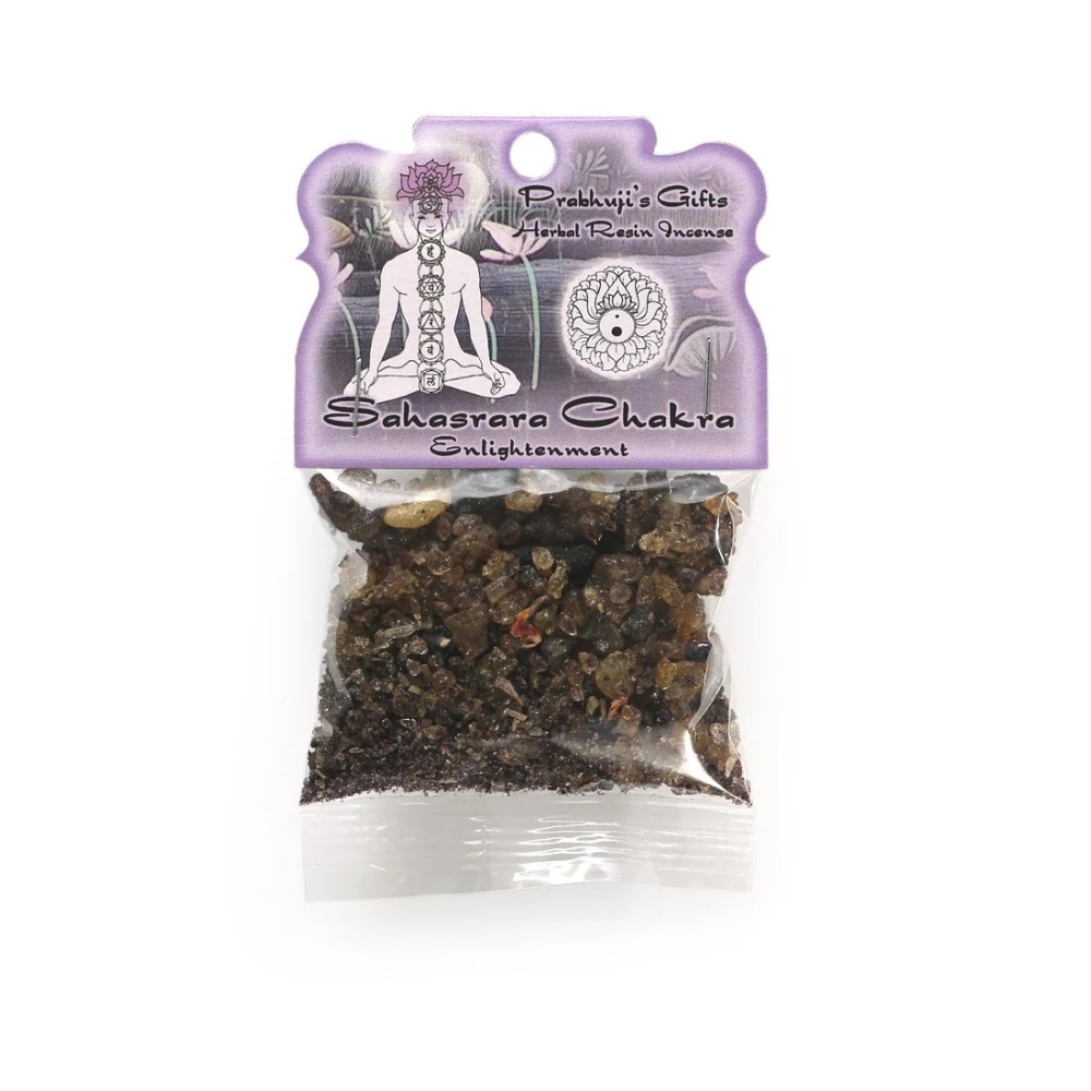 Prabhuji Resin Incense Crown Chakra Sahasrara - Enlightenment - 1.2oz bag Prabhuji Resin Incense Crown Chakra Sahasrara - Enlightenment - 1.2oz bag