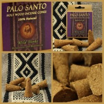 Palo Santo and Wild Herb Incense Cones - Relaxation and Meditation - 6 Cones - Wholesale and Retail by Prabhuji's Gifts