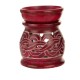 Prabhuji Oil Diffuser - Red Soapstone Oil Burner Carved 3.25"