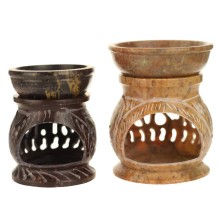 Oil Diffuser - Wholesale and Retail - Natural Soapstone Oil Burner Round Elephant 4"