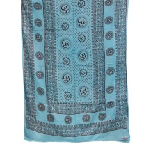 Yoga Meditation Shawl - Mantra Om - Turquoise  - Wholesale and Retail by Prabhuji's Gifts