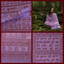 Yoga Meditation Shawl - Maha Mantra - White - Wholesale and Retail by Prabhuji's Gifts