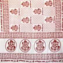 Yoga Meditation Shawl - Ganesh - White - Wholesale and Retail by Prabhuji's Gifts