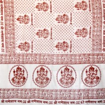 Yoga Meditation Shawl - Ganesh - White - Wholesale and Retail by Prabhuji's Gifts