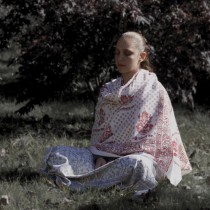 Yoga Meditation Shawl - Ganesh - White - Wholesale and Retail by Prabhuji's Gifts