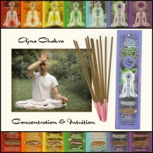 Ajna Incense Sticks  - Concentration and Intuition  - Wholesale and Retail by Prabhuji's Gifts