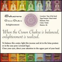 Sahasrara Stick Incense  - Enlightenment  - Wholesale and Retail by Prabhuji's Gifts