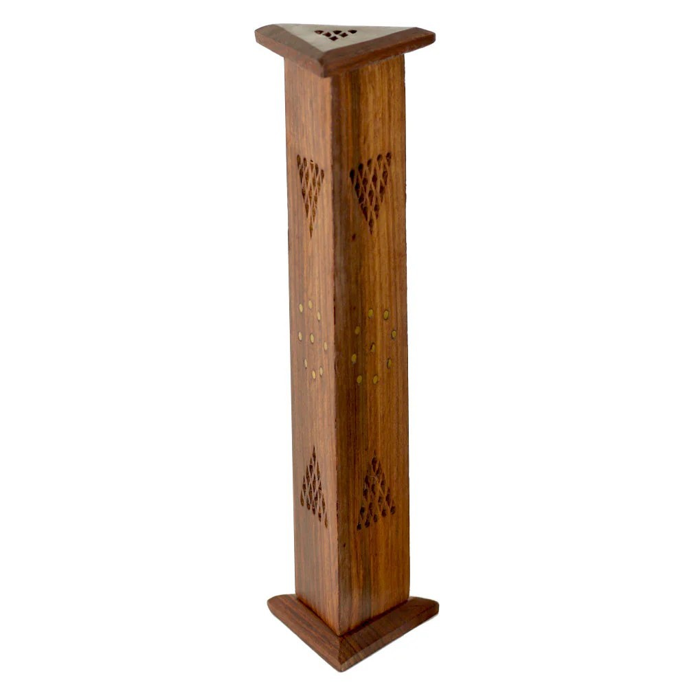 Prabhuji Incense Burner - Wooden Triangle Tower