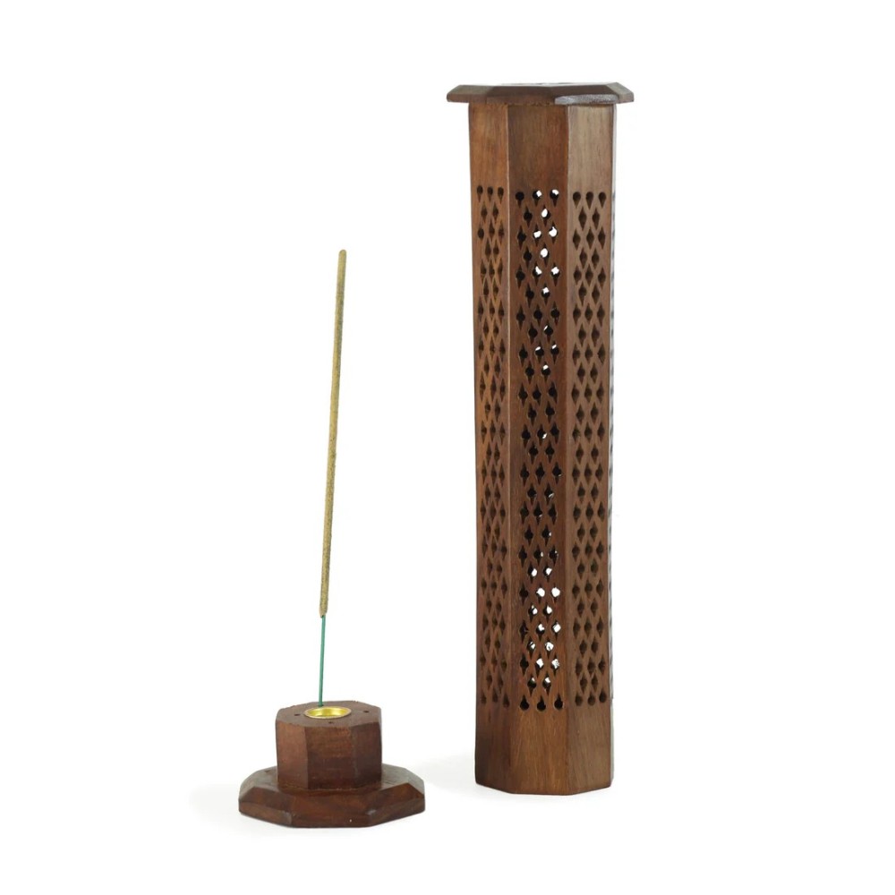 Prabhuji Incense Burner - Wooden Decorative Tower