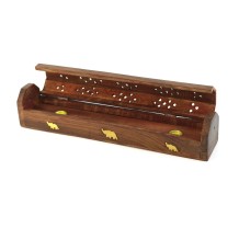 Wooden Incense Burner with Storage - Elephant  - Wholesale and Retail by Prabhuji's Gifts