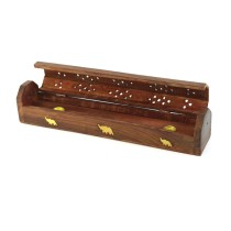 Wooden Incense Burner with Storage - Elephant  - Wholesale and Retail by Prabhuji's Gifts