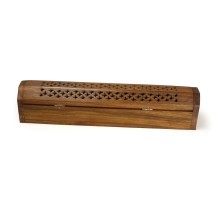 Wooden Incense Burner with Storage - Moon Star  - Wholesale and Retail by Prabhuji's Gifts