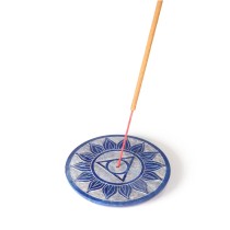 Prabhuji Incense Burner - Soapstone Plate Throat Chakra Vishudha 3"