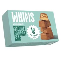 Whims Delights Oat Milk Chocolate Peanut Nougat Bars - Case of 30/singles