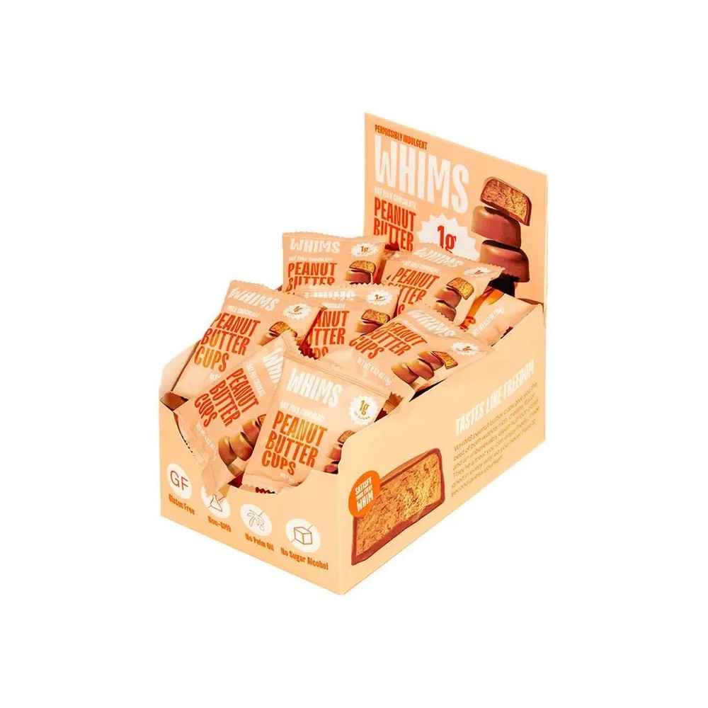 Whims Delights Oat Milk Chocolate Peanut Butter Cups - Case of 30/singles Whims Delights Oat Milk Chocolate Peanut Butter Cups - Case of 30/singles