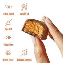 Whims Delights Oat Milk Chocolate Peanut Butter Cups - Case of 30/singles