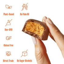 Whims Delights Oat Milk Chocolate Peanut Butter Cups - Case of 30/singles