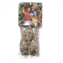 Prabhuji White Sage Smudge Stick - 3 Mini Bundles (4"-5")