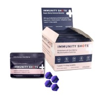 Elderberry & Goji Berry Immunity Shots Gummy Vitamins Raspberry Elderberry (12-Pack)