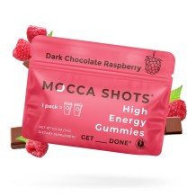 Mocca Shots High Energy Gummies with Caffeine Dark Chocolate Raspberry (12-Pack) - Tree Spirit Wellness
