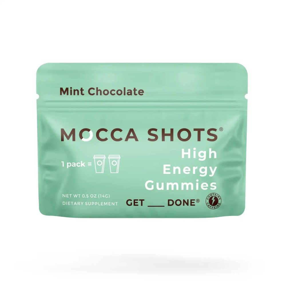 Mocca Shots High Energy Gummies with Caffeine Mint Chocolate - Tree Spirit Wellness Mocca Shots High Energy Gummies with Caffeine Mint Chocolate - Tree Spirit Wellness