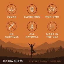 Mocca Shots High Energy Gummies with Caffeine Salted Caramel
