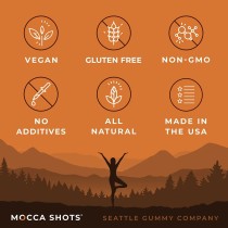 Mocca Shots High Energy Gummies with Caffeine Salted Caramel