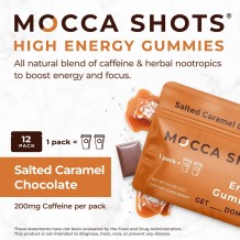 Mocca Shots High Energy Gummies with Caffeine Salted Caramel